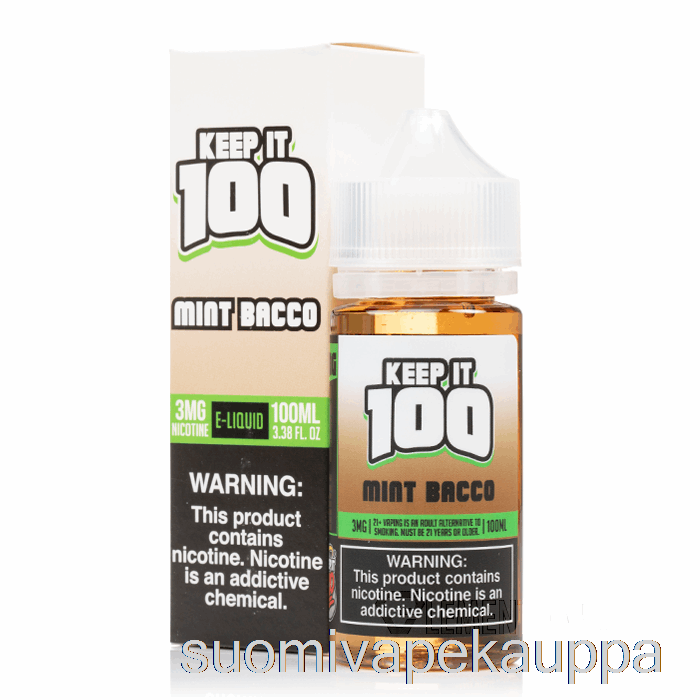 Vape Kauppa Mint Bacco - Säilytä 100 - 100ml 3mg